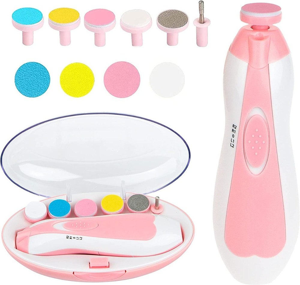 SafeTrim 6-in-1 Electric Baby Nail Trimmer &amp; File Set
