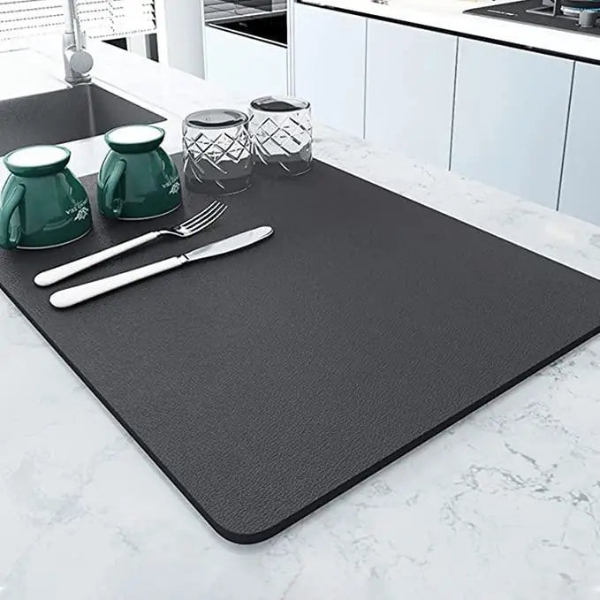 Keep your kitchen countertop clean and dry with this absorbent quick-drying kitchen mat (pack of 2)