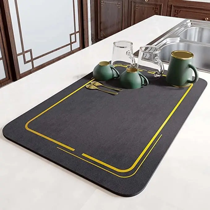 Keep your kitchen countertop clean and dry with this absorbent quick-drying kitchen mat (pack of 2)