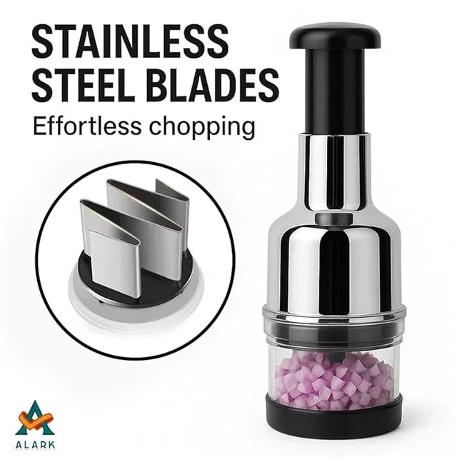 Vegetable Chopper and Slicer-Manual Mini Hand Chopper (Pack of 1)