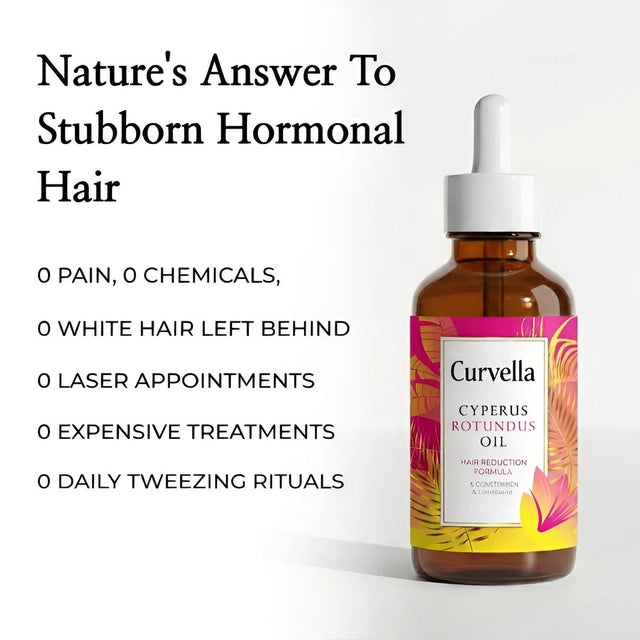 Curvella Cyperus Rotundus Oil – Natural Hair Growth Inhibitor & Follicle Calm Therapy