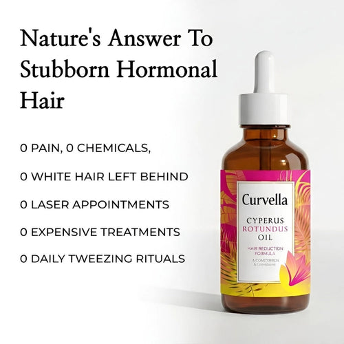 Curvella Cyperus Rotundus Oil – Natural Hair Growth Inhibitor & Follicle Calm Therapy