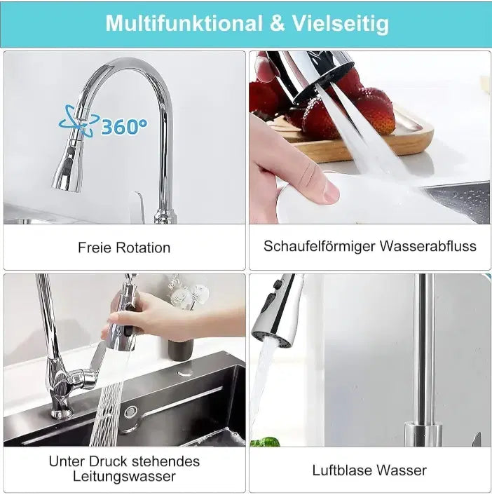 Upgrade your kitchen faucet with a 360 degree versatile 3-Modes Kitchen Faucet Spray Head Water Saving 360 Swivel Ball Nozzle Tap