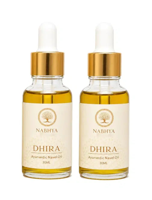 Nabhya Ayurveda Dhira – Natural Sugar Care Ayurvedic Nabhi Oil (Pack of 2)