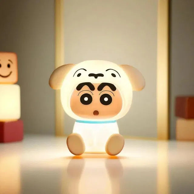 Cute LED Night Lamp – Adorable Kids’ Bedroom & Bedside Light, Crayon Shin-chan Shiro LED Night Light Lamp