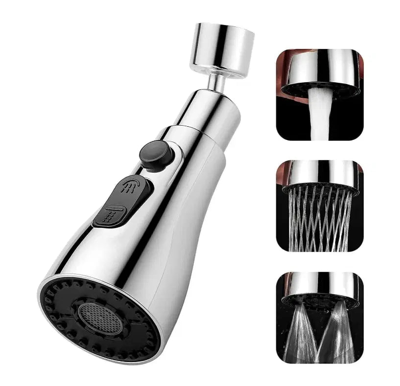Upgrade your kitchen faucet with a 360 degree versatile 3-Modes Kitchen Faucet Spray Head Water Saving 360 Swivel Ball Nozzle Tap
