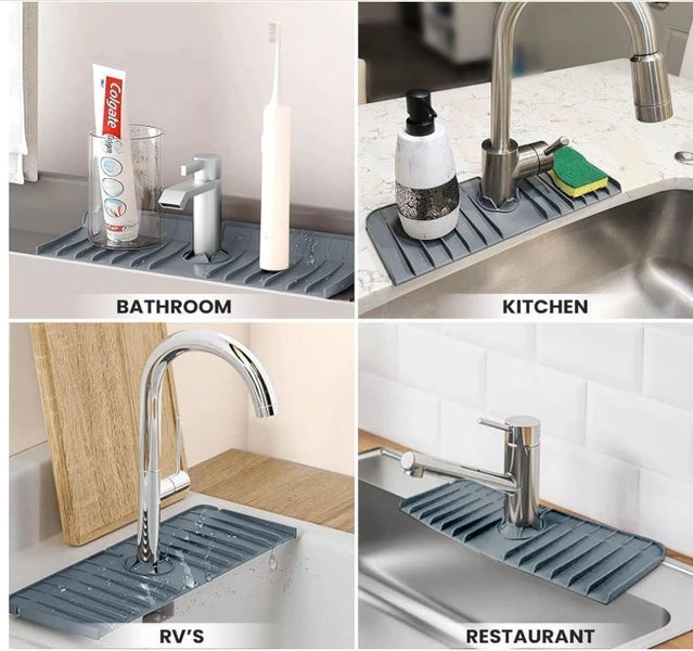 Water Resistance Silicone Sink Faucet Mat