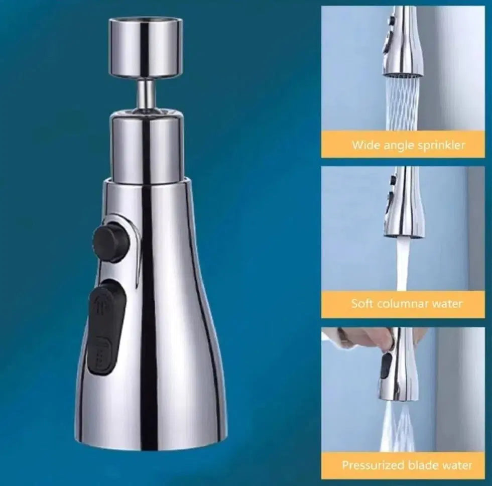 Upgrade your kitchen faucet with a 360 degree versatile 3-Modes Kitchen Faucet Spray Head Water Saving 360 Swivel Ball Nozzle Tap